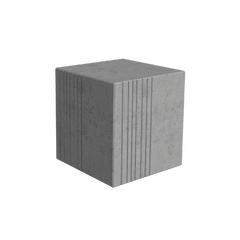 Антипарковочный столб Куб (450мм) Золотой мандарин, серый