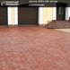 Тротуарная плитка Кирпич антик (неполный покрас) (60мм) Золотой мандарин, красный