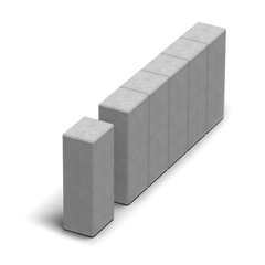 Поребник фигурный квадратный (500х250х80мм) Золотой мандарин, серый