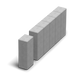 Поребнік фігурний квадратний (500х250х80мм) Золотий мандарин, сірий
